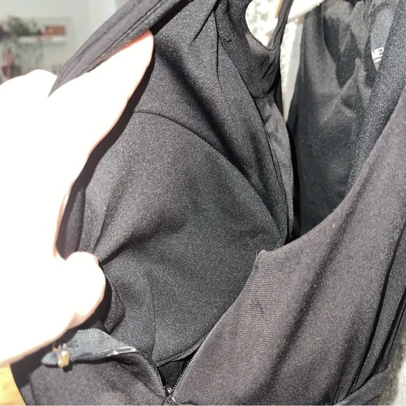 Melrose Social Black Silver Handkerchief Cocktail Party Dress Size 18 - Picture 10 of 13